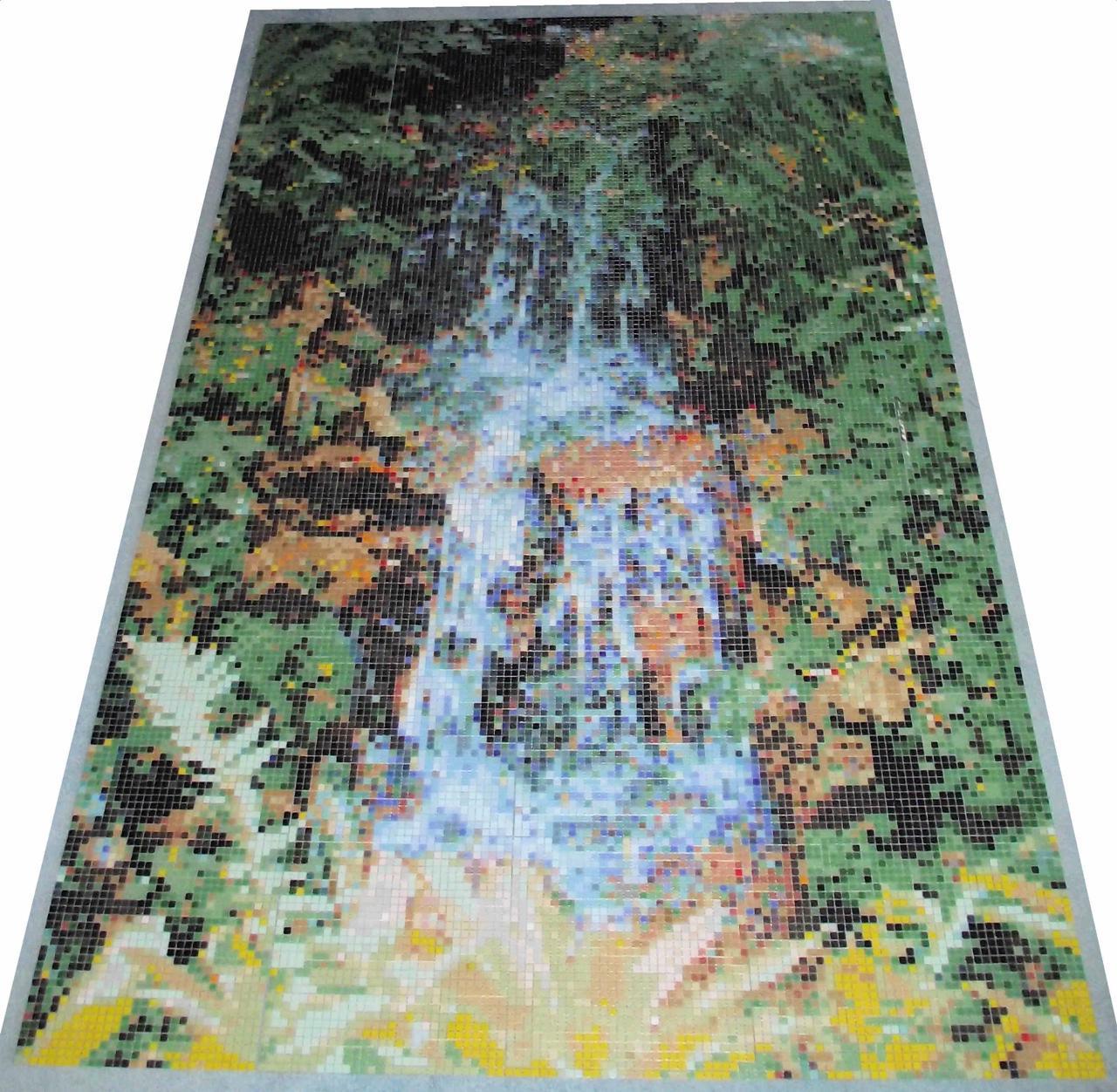 Small Waterfall Mosaic Tile Art